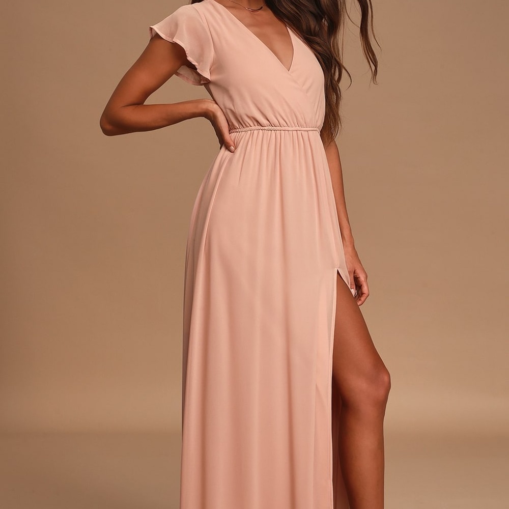 Lulu's Blush Maxi Dress